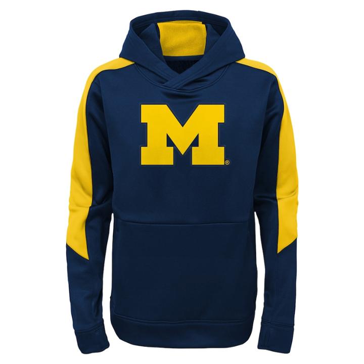 Boys 8-20 Michigan Wolverines Hyperlink Pullover Hoodie, Size: M 10-12, Dark Blue