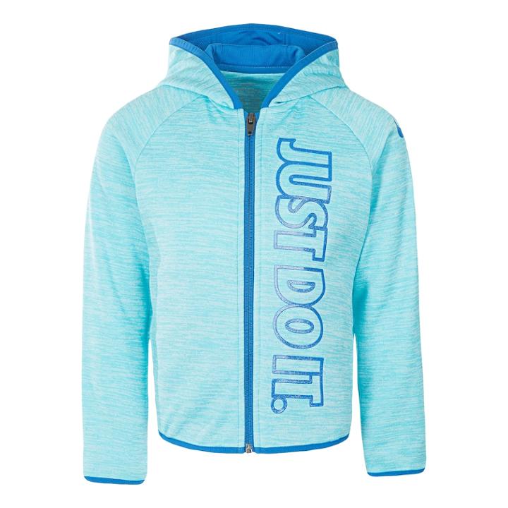 Girls 4-6x Nike Therma-fit Blue Zip Hoodie, Size: 6x