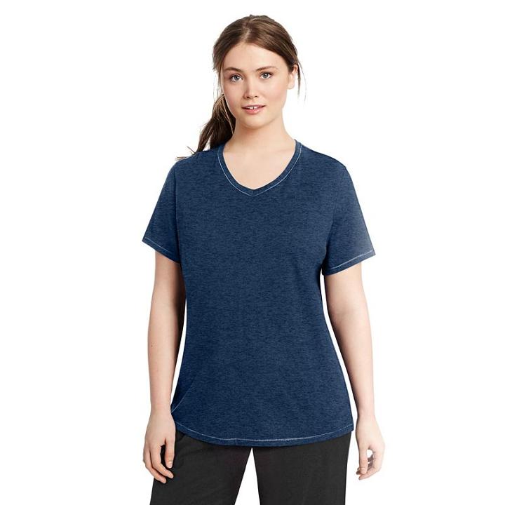 Plus Size Champion V-neck Tee, Women's, Size: 4xl, Blue