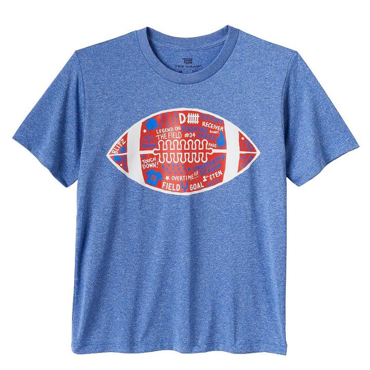 Boys 8-20 Tek Gear&reg; Football Tee, Boy's, Size: Large, Green Oth