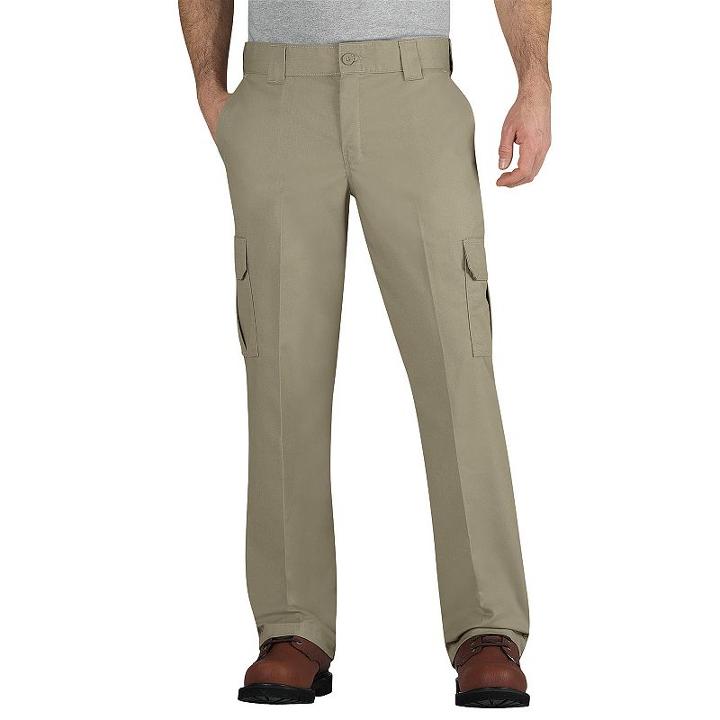 Men's Dickies Regular-fit Flex Fabric Cargo Pants, Size: 42x30, Dark Beige
