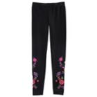 Disney D-signed Coco Girls 7-16 Floral Design Leggings, Size: Small, Black