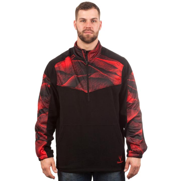 Huntworth 1/4-zip Camouflage Fleece Pullover - Men, Size: Xl, Black