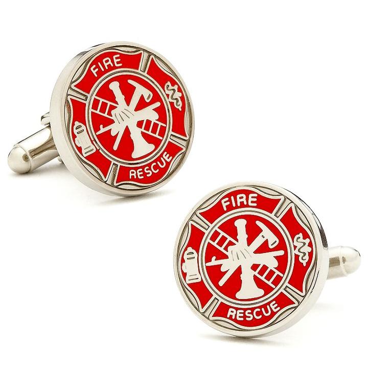 Firemens Shield Cuff Links, Men's, Multicolor