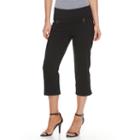 Women's Dana Buchman Zippered Pull-on Capris, Size: Medium, Black