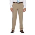 Men's Croft & Barrow&reg; True Comfort 4-way Stretch Classic-fit Flat-front Dress Pants, Size: 40x30, Brown