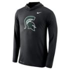 Men's Nike Michigan State Spartans Dri-fit Hooded Tee, Size: Xl, Black