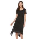 Women's Dana Buchman Shark-bite Lace Dress, Size: Medium, Black