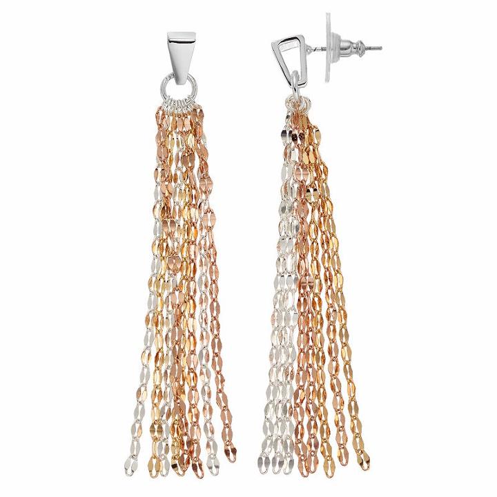Jennifer Lopez Chain Fringe Drop Earrings, Women's, Multicolor
