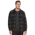 Big & Tall Croft & Barrow&reg; Arctic Fleece Shirt Jacket, Men's, Size: L Tall, Grey