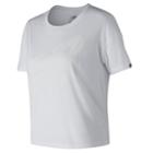 Women's New Balance Essential Track Club Graphic Tee, Size: Medium, White