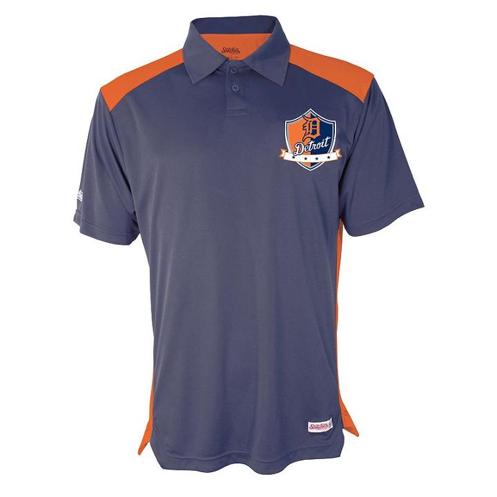 Men's Stitches Detroit Tigers Interlock Polo, Size: Large, Multicolor