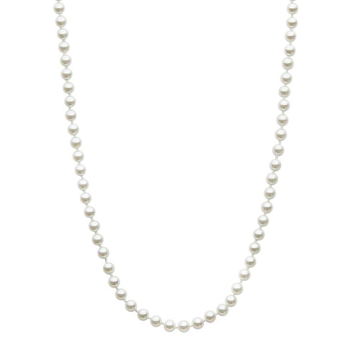 Chaps Silver Tone Simulated Pearl Necklace, Women's, Grey