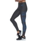 Women's Nike Power Training Just Do It Graphic Tights, Size: Small, Grey
