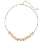 Lc Lauren Conrad Crackle Stone Matte Leaf Necklace, Women's, White