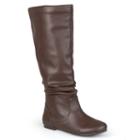 Journee Collection Jayne Women's Knee-high Boots, Girl's, Size: 7 M Xwc, Brown