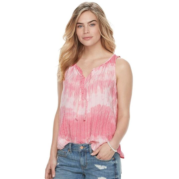 Petite Sonoma Goods For Life&trade; Challis Tank, Women's, Size: S Petite, Green Oth