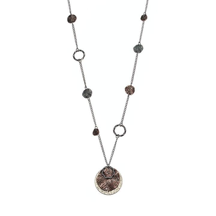Apt. 9 Textured Disc Pendant, Women's, Multicolor
