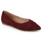 Journee Collection Winslo Women's Pointed Flats, Size: 8, Dark Red