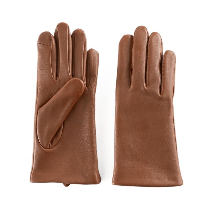 Women's Apt. 9&reg; Fleece Lined Leather Tech Gloves, Size: Medium, Brown Oth
