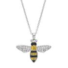 Crystal Bee Pendant Necklace, Women's, Yellow