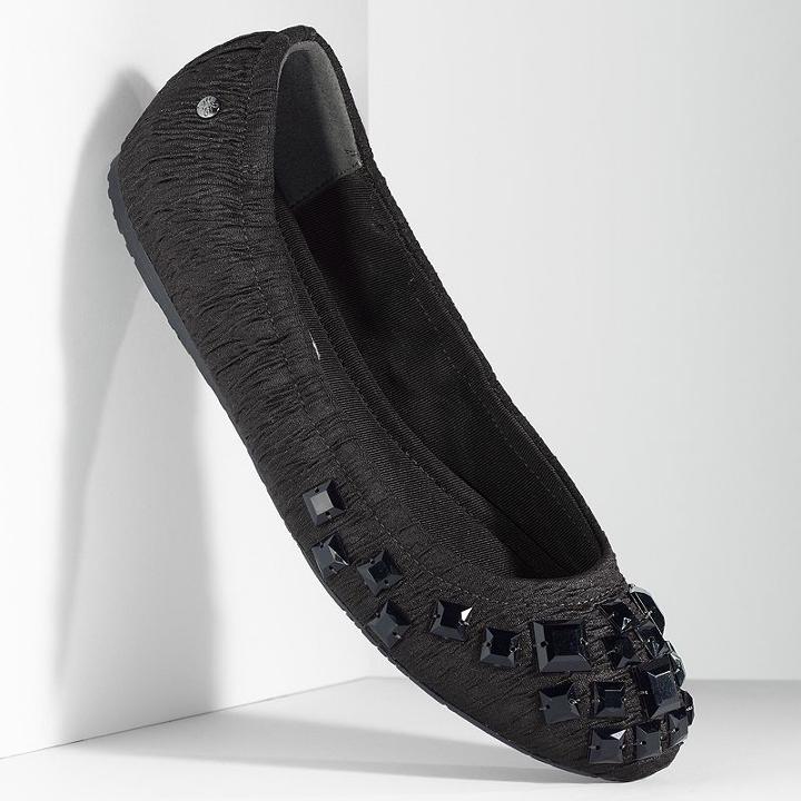 Simply Vera Vera Wang Women's Embellished Ballet Flats, Size: 6, Black