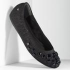 Simply Vera Vera Wang Women's Embellished Ballet Flats, Size: 6, Black