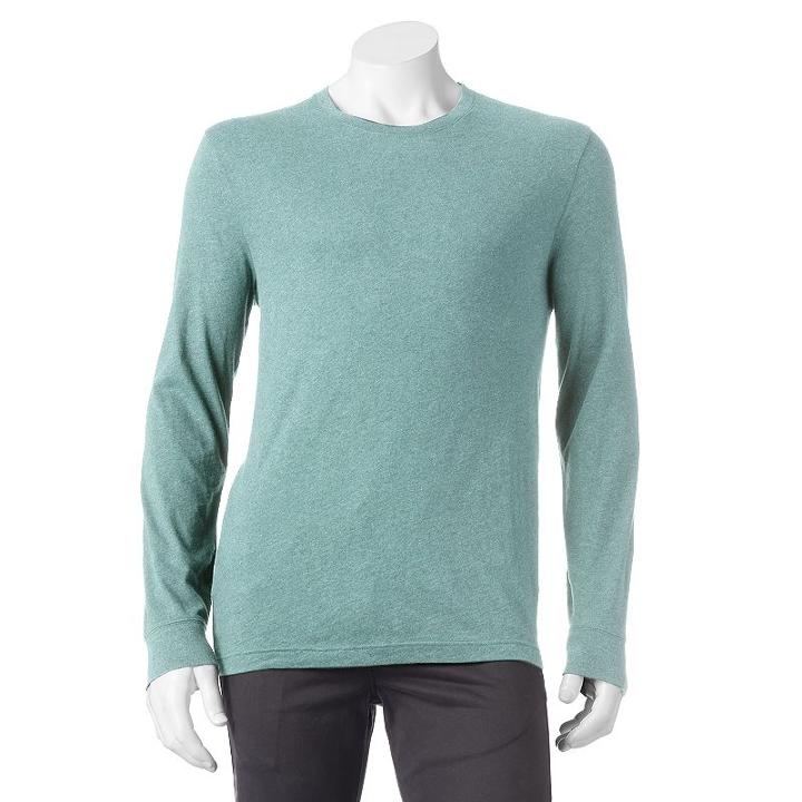 Men's Sonoma Goods For Life&trade; Heathered Everyday Tee, Size: Large, Green