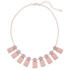Pink Geometric Necklace, Women's, Med Pink