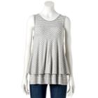 Women's Apt. 9&reg; Striped Popover Top, Size: Xl, Med Grey