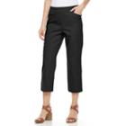 Women's Dana Buchman Pull-on Crop Pants, Size: 14, Black