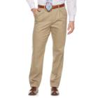 Men's Croft & Barrow&reg; Classic-fit Pleated No-iron Stretch Pants, Size: 31x32, Med Beige