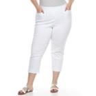 Plus Size Apt. 9&reg; Textured Millennium Capris, Women's, Size: 20 W, Natural