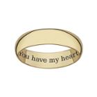 Sweet Sentiments 18k Gold Over Sterling Silver Wedding Band, Women's, Size: 10, Yellow