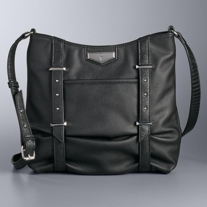 Simply Vera Vera Wang Gila Crossbody Bag, Women's, Black