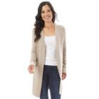 Women's Apt. 9&reg; Striped Car Coat, Size: Large, D Camel
