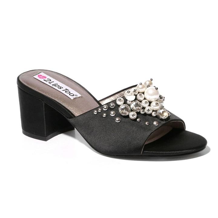 2 Lips Too Too Hilly Women's Mules, Size: Medium (11), Black