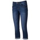 Juniors' So&reg; Low Rise Denim Capris, Teens, Size: 9, Dark Blue