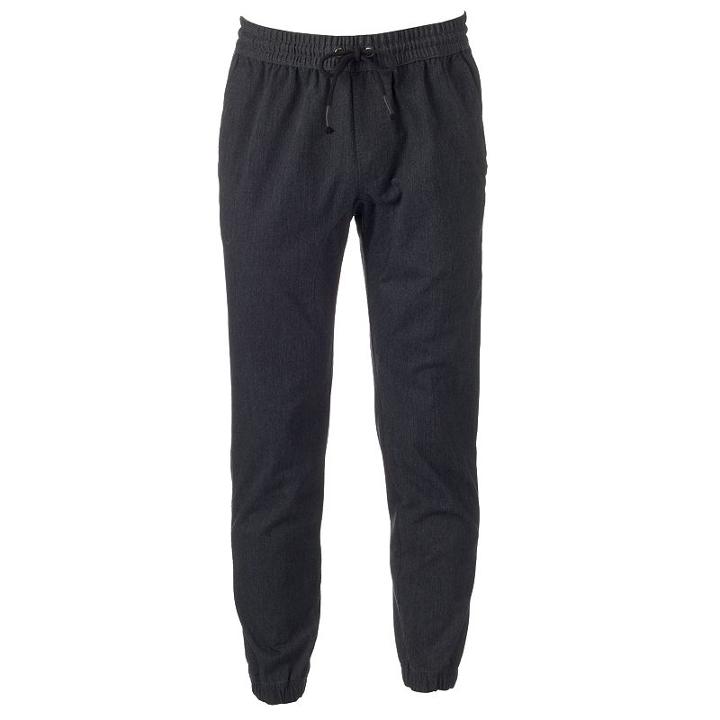 Men's Silver Lake Twill Jogger Pants, Size: Large, Black