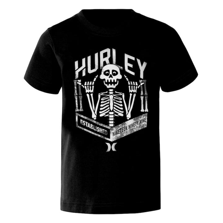 Boys 4-7 Hurley Skeleton Graphic Tee, Size: 7, Black