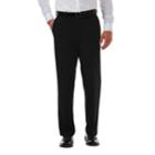 Men's Haggar&reg; Cool 18&reg; Pro Straight-fit Wrinkle-free Flat-front Super Flex Waist Pants, Size: 36x29, Black