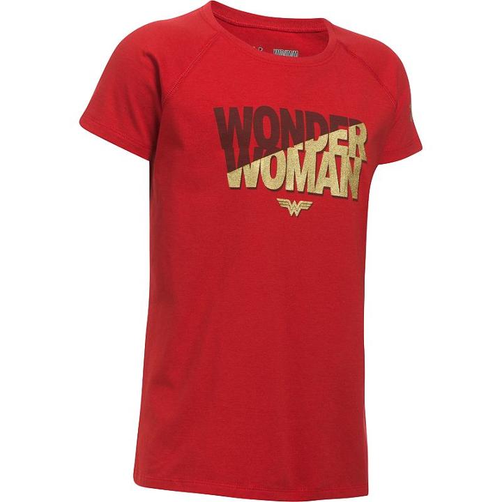 Girls 7-16 Dc Comics Wonder Woman Tee By Under Armour, Girl's, Size: Small, Red