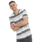 Men's Urban Pipeline Striped V-neck Tee, Size: Medium, Grey