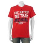 Big & Tall One Nation One Team One Goal Usa Tee, Men's, Size: 4xb, Red