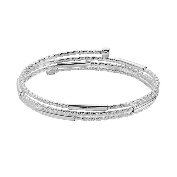 Napier Textured Coil Bracelet, Women's, Silver