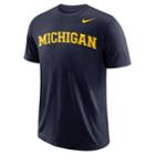 Men's Nike Michigan Wolverines Wordmark Tee, Size: Medium, Blue (navy)