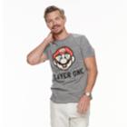 Men's Dad & Me Player One Mario Graphic Tee, Size: Medium, Grey