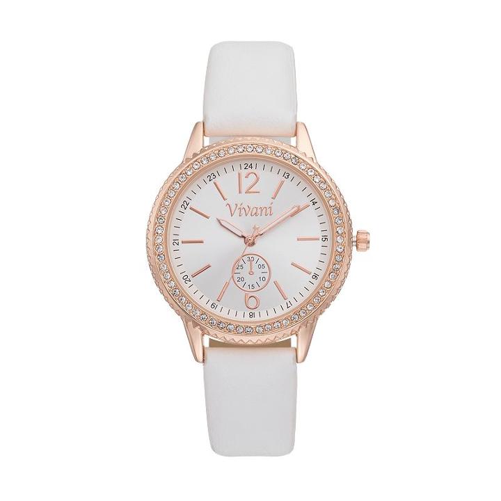 Women's Crystal Watch, Size: Medium, White