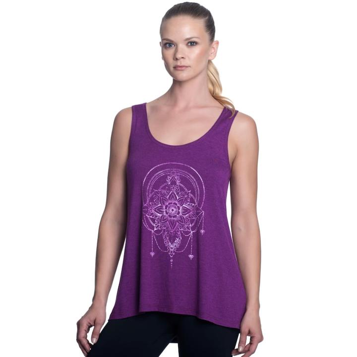 Women's Gaiam Harmony Graphic-print Yoga Tank, Size: Medium, Dark Brown