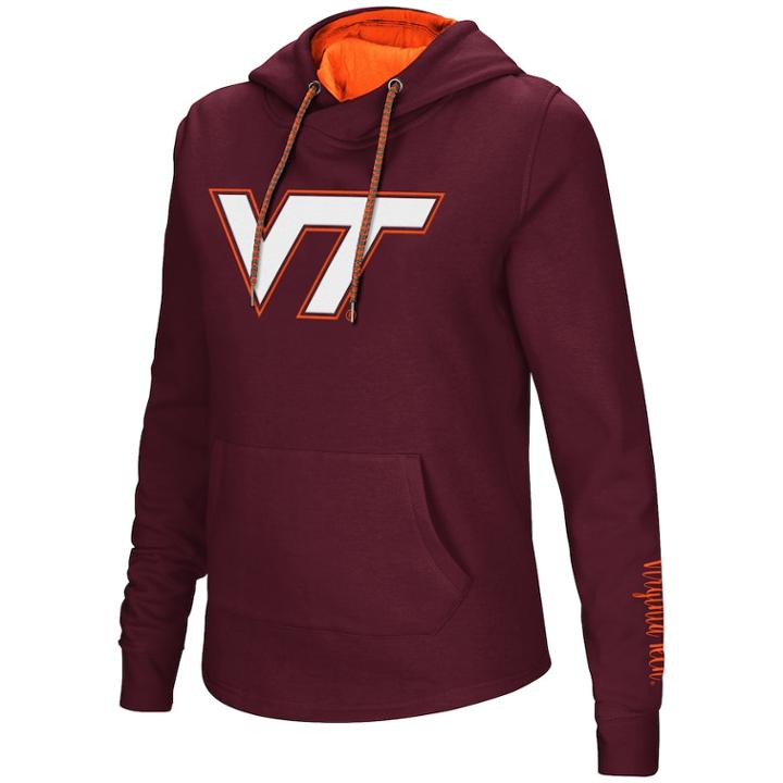 Women's Virginia Tech Hokies Crossover Hoodie, Size: Small, Brt Red